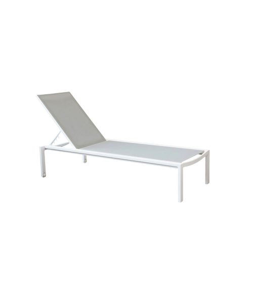 Lettino Prendisole Belfast impilabile Grigio Chiaro