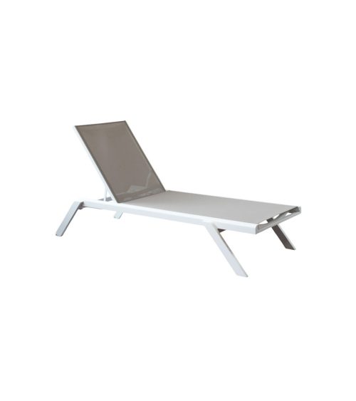 Lettino Prendisole Nottingham Impilabile Grigio Chiaro