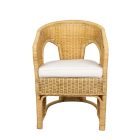 Poltrona in Rattan Midollo con cuscino