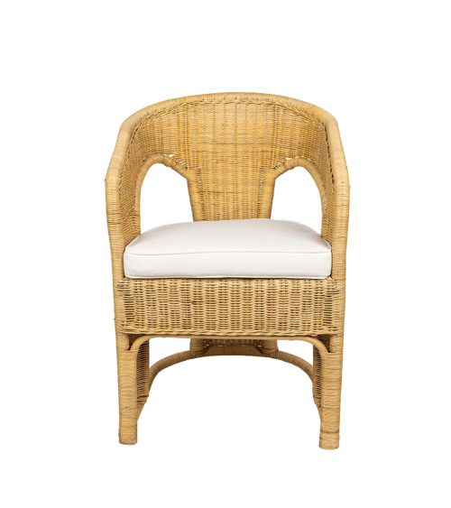 Poltrona in Rattan Midollo con cuscino