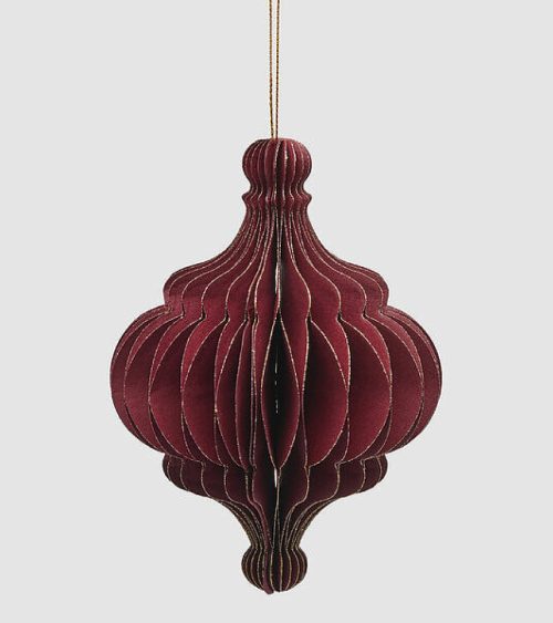 Decorazione Trottola origamo Borgogna
