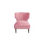 Poltrona Bristol in velluto Rosa