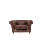 Poltrona Chesterfield in pelle Capitonné