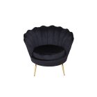 Poltrona Conchiglia in velluto Nero