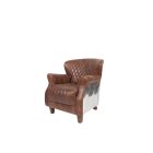 Aluminium&Leather quilted Armchair