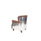 Aluminium&Leather quilted Armchair