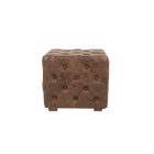 Pouf capitonné quadrato in pelle