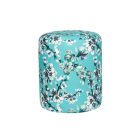 Pouf floreale turchese