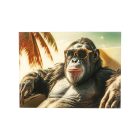 Quadro vetro Holiday Monkey 80x60cm