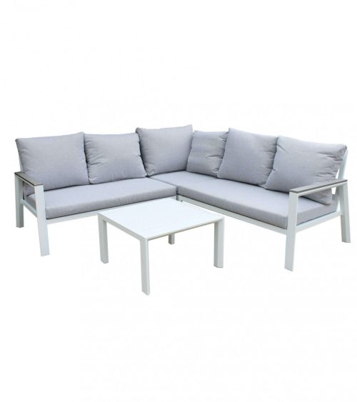 SALOTTO ANGOLARE SURABAYA C/CUSCINI BIANCO