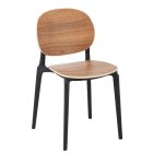 Sedia di design basic poliestere/Impiallacciatura Naturale