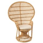 Sedia di design Pavone + Cuscino Rattan Naturale