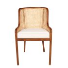 Sedia di design Sophie in Teak e paglia di Vienna