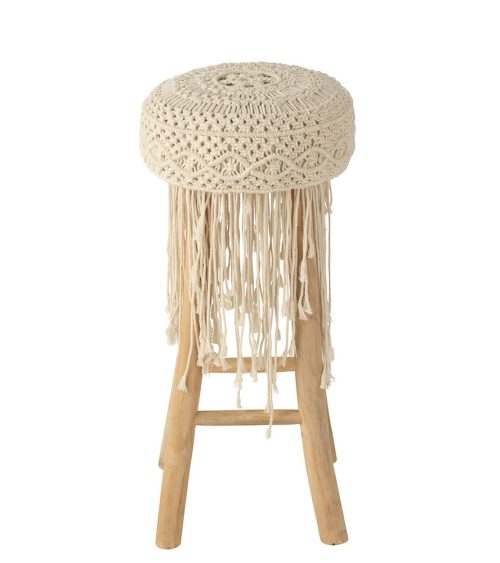 Sgabello in macrame