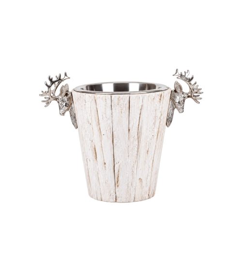 Spumantiera in legno bianco Cortina Silver