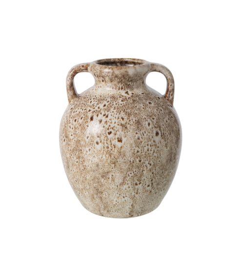 Vaso 2 manici porcellana taupe